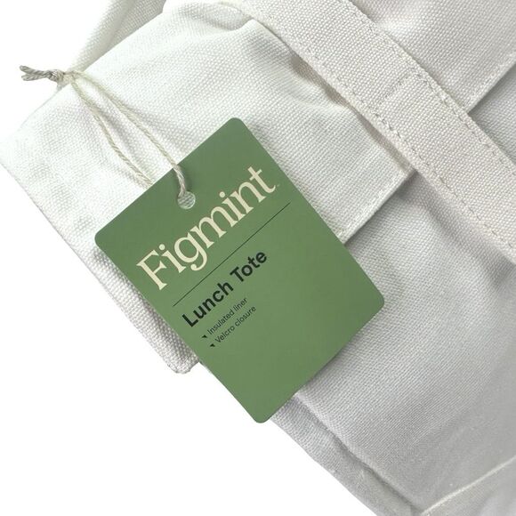 Figmint Insulated Lunch Tote - White - 8.5” x 10” x 6” - Picture 7 of 7